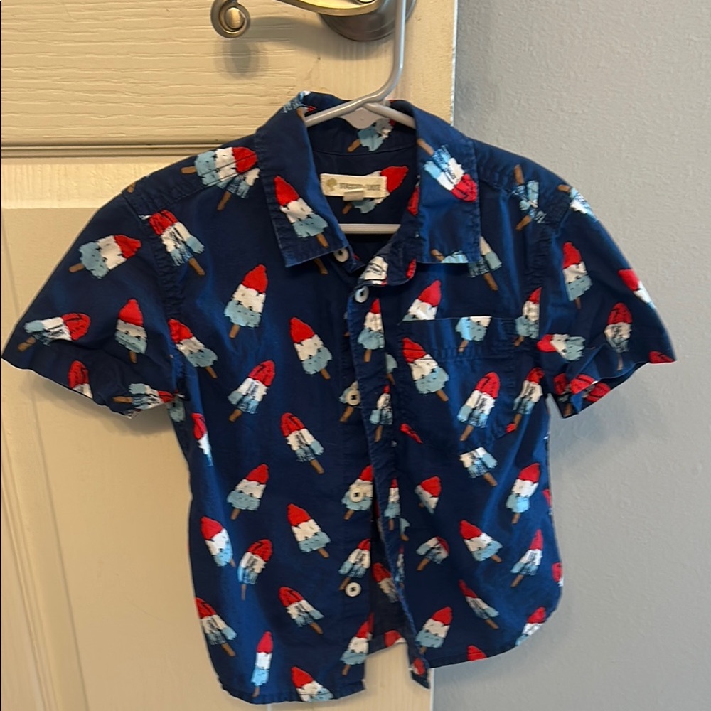 Tucker + Tate Blue and Red Popsicle Print Button Down Shirt